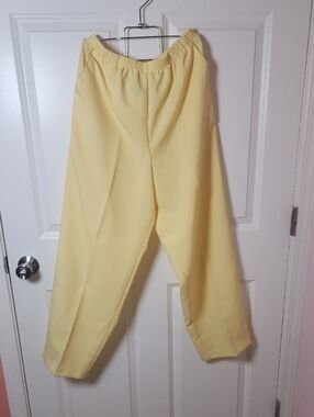 Blair Pale Yellow Elastic Waist Pull-On Pants